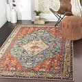 Lahome Boho Tribal Area Rug 3x5 - Distressed Persian Low-Pile Accent