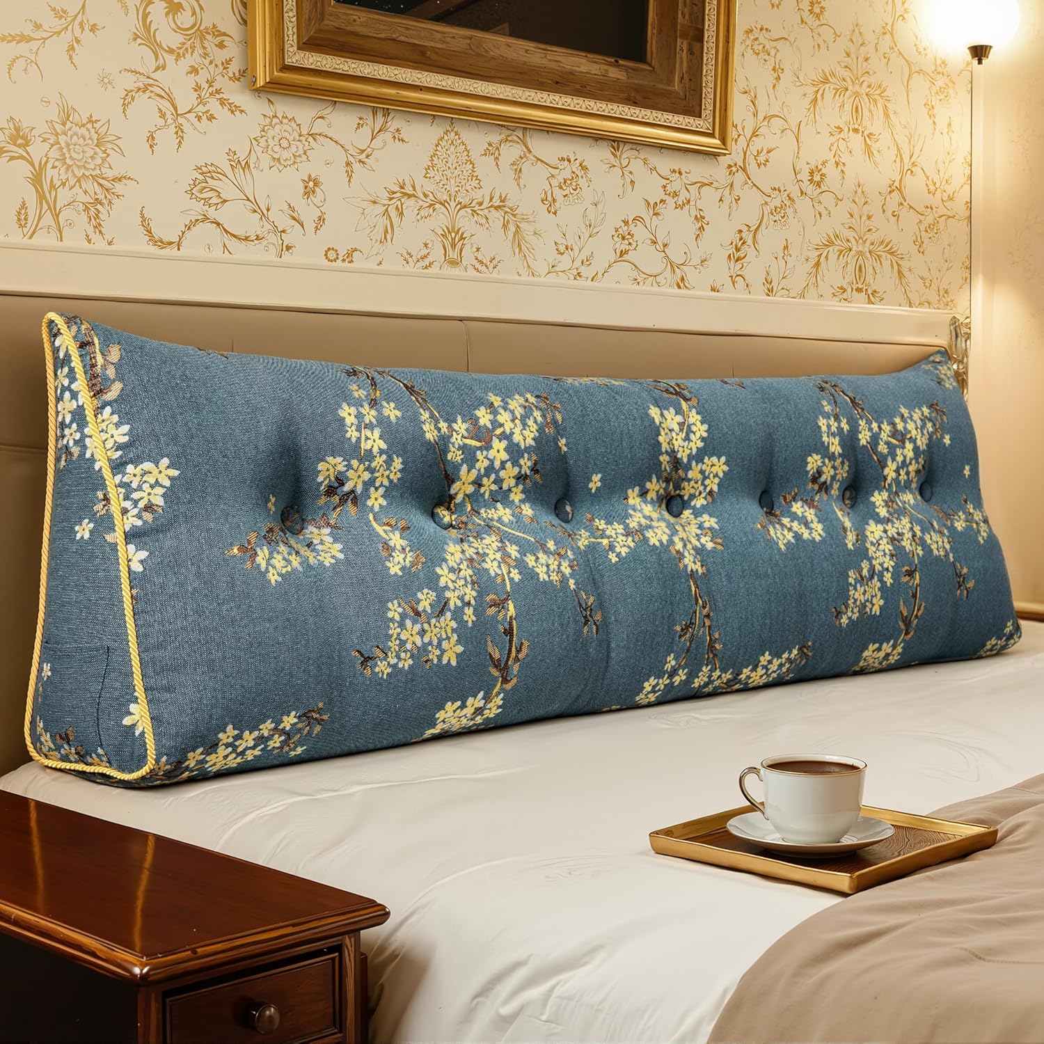 WOWMAX King Size Headboard Pillow for Reading and Relaxation