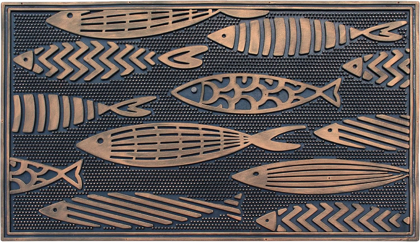 Nautical Fish Welcome Mat for Outdoor Entrance by A1 Home Collections