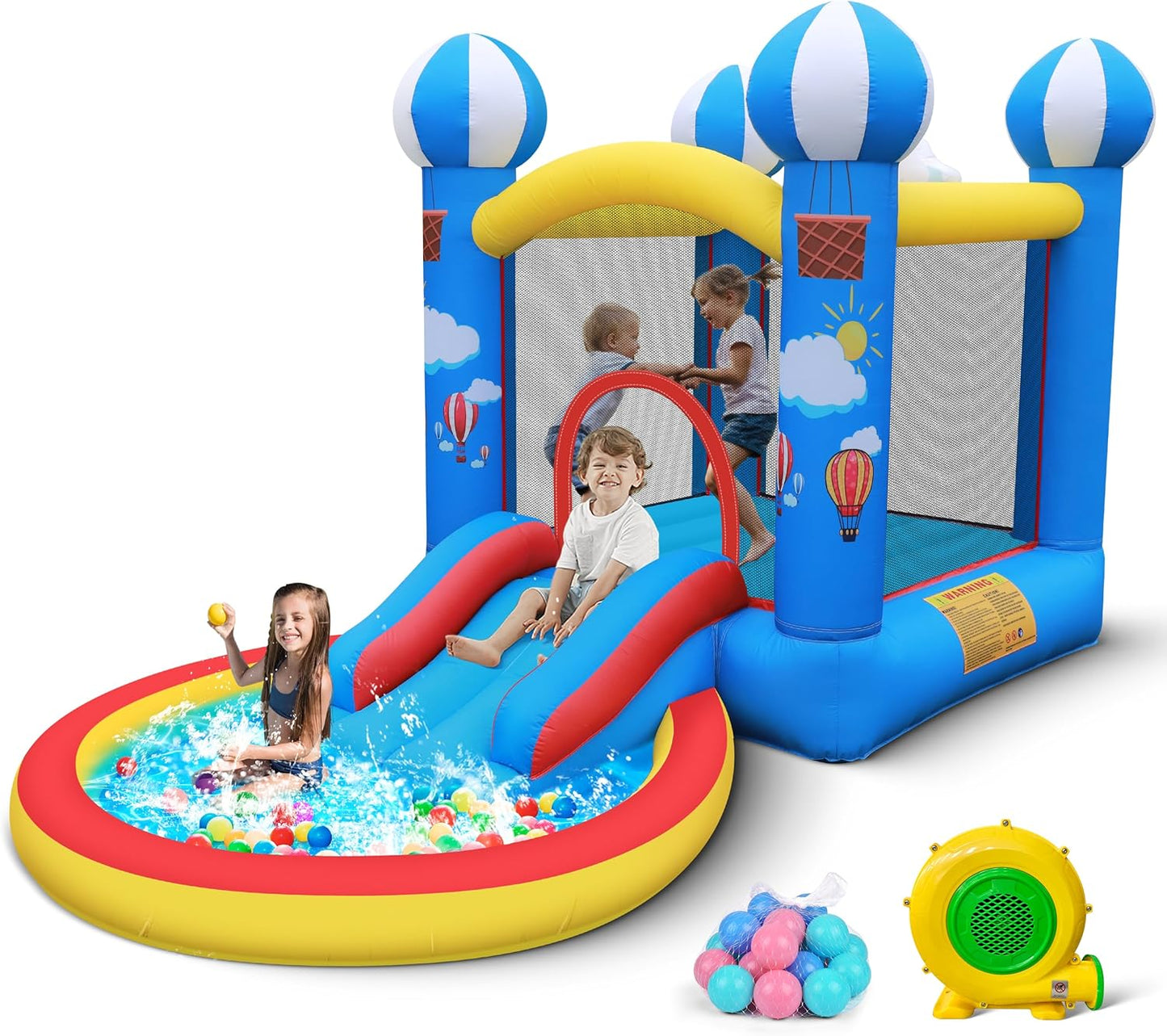 Culaluva Inflatable Bounce House: 4 in 1 Fun for Kids