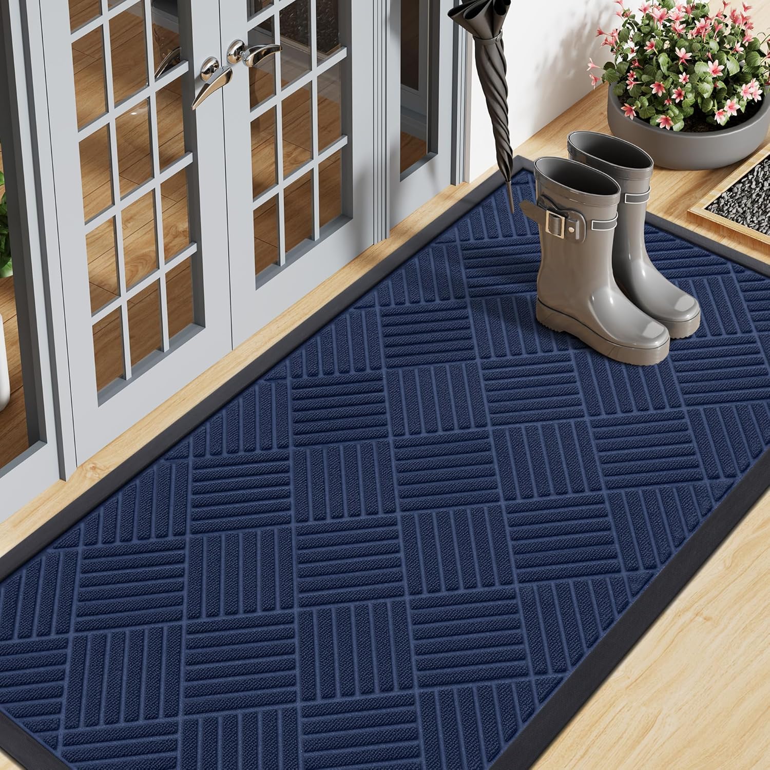 Smiry Heavy Duty Outdoor Indoor Doormat for Clean Entrances