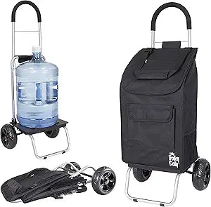 Dbest Products Trolley Dolly Black Foldable Shopping Cart