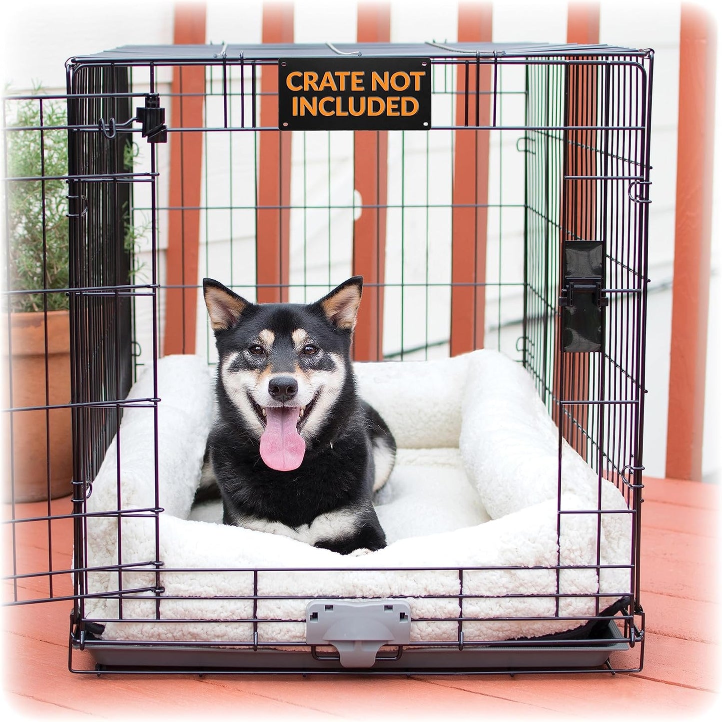 K&H Pet Products Ultra Plush Deluxe Bolster Dog Crate Pad