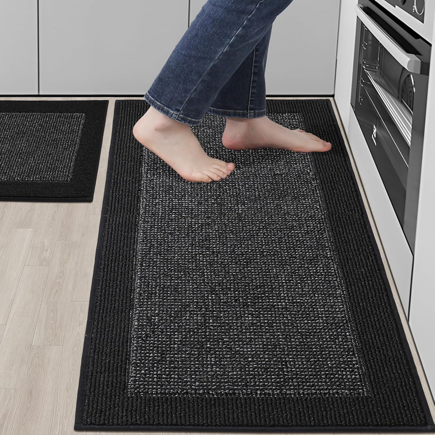 Non-Slip Kitchen Mats Set of 2 for Floor Protection and Style