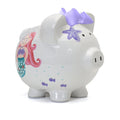 Child to Cherish Ceramic Piggy Bank for Girls, Mermaid - Keepsake