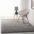 California Shag 4 ft x 6 ft Silver Accent Rug - Plush, Non-Shedding