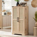 47ft Kitchen Pantry with Rattan Doors - Stylish Organized Storage