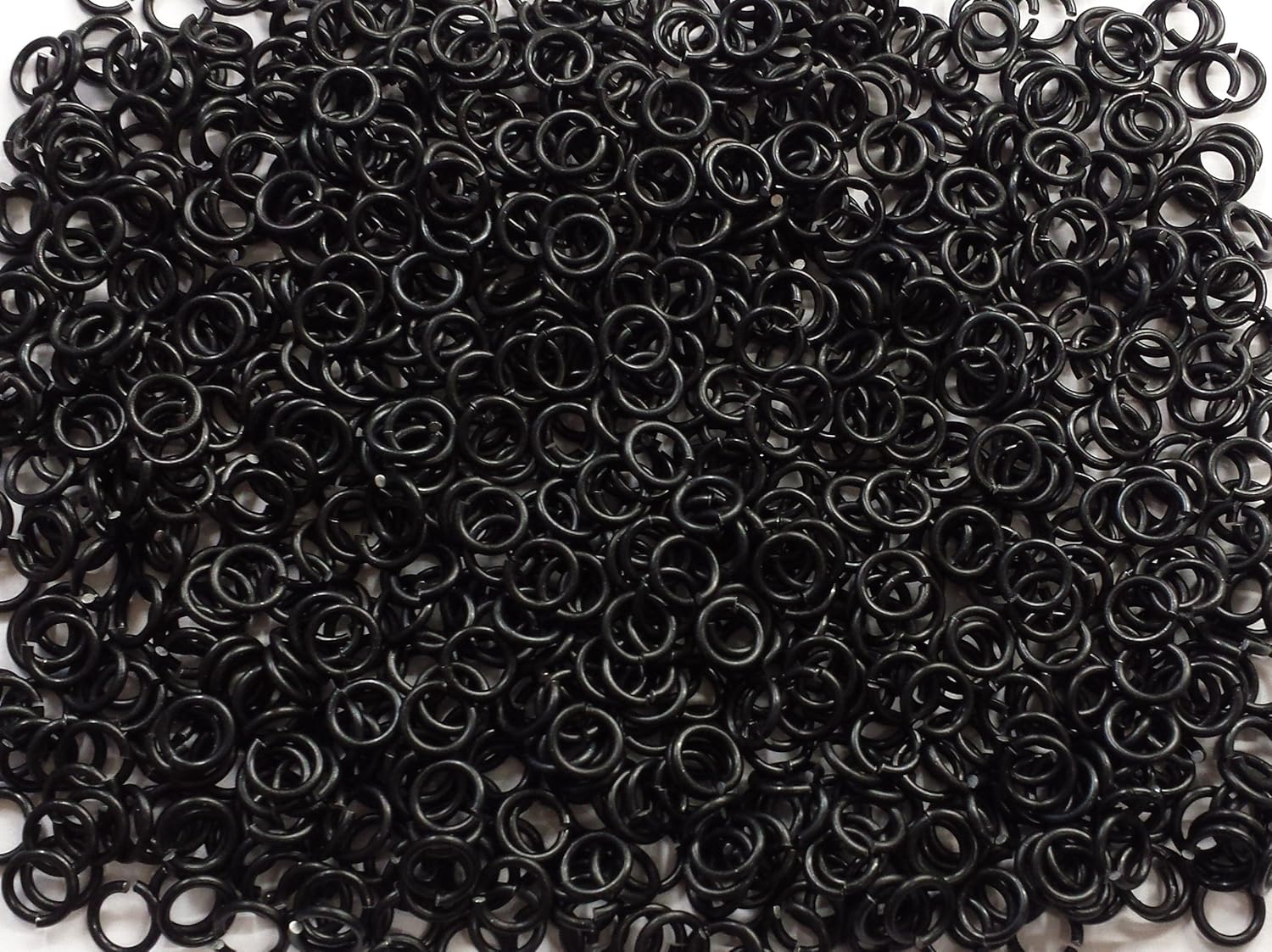 1/2 Pound Black Anodized Aluminum Jump Rings for Jewelry Making