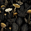 Boho Wallpaper Peel and Stick Dark Floral Vintage Mushrooms