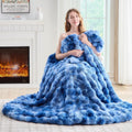 Lotus Karen Faux Fur Throw Blanket for Cozy Comfort