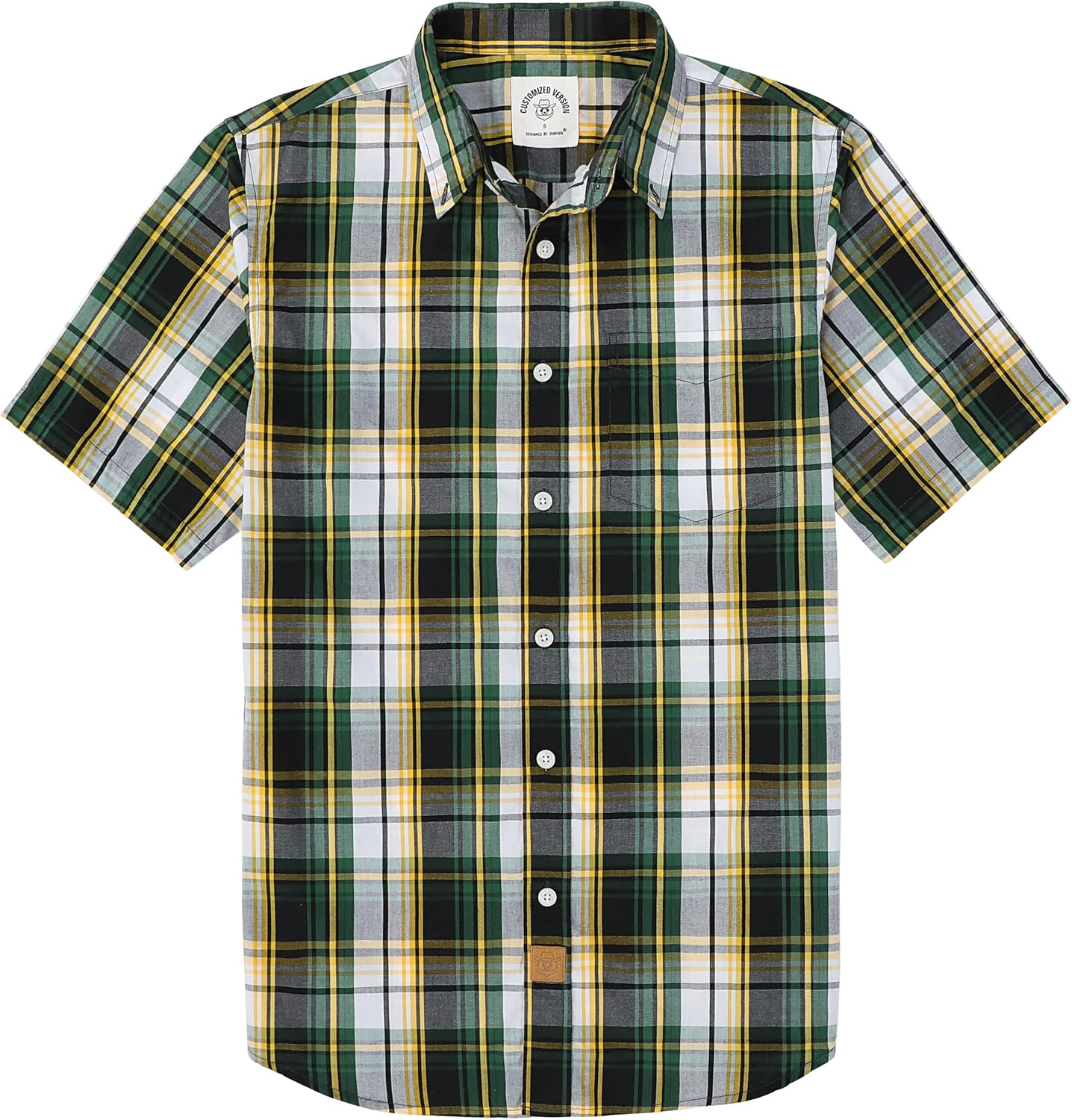 Dubinik Mens Short Sleeve Button Down Shirt for Summer Style