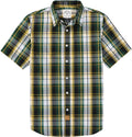 Dubinik Mens Short Sleeve Button Down Shirt - Lightweight Vintage Care