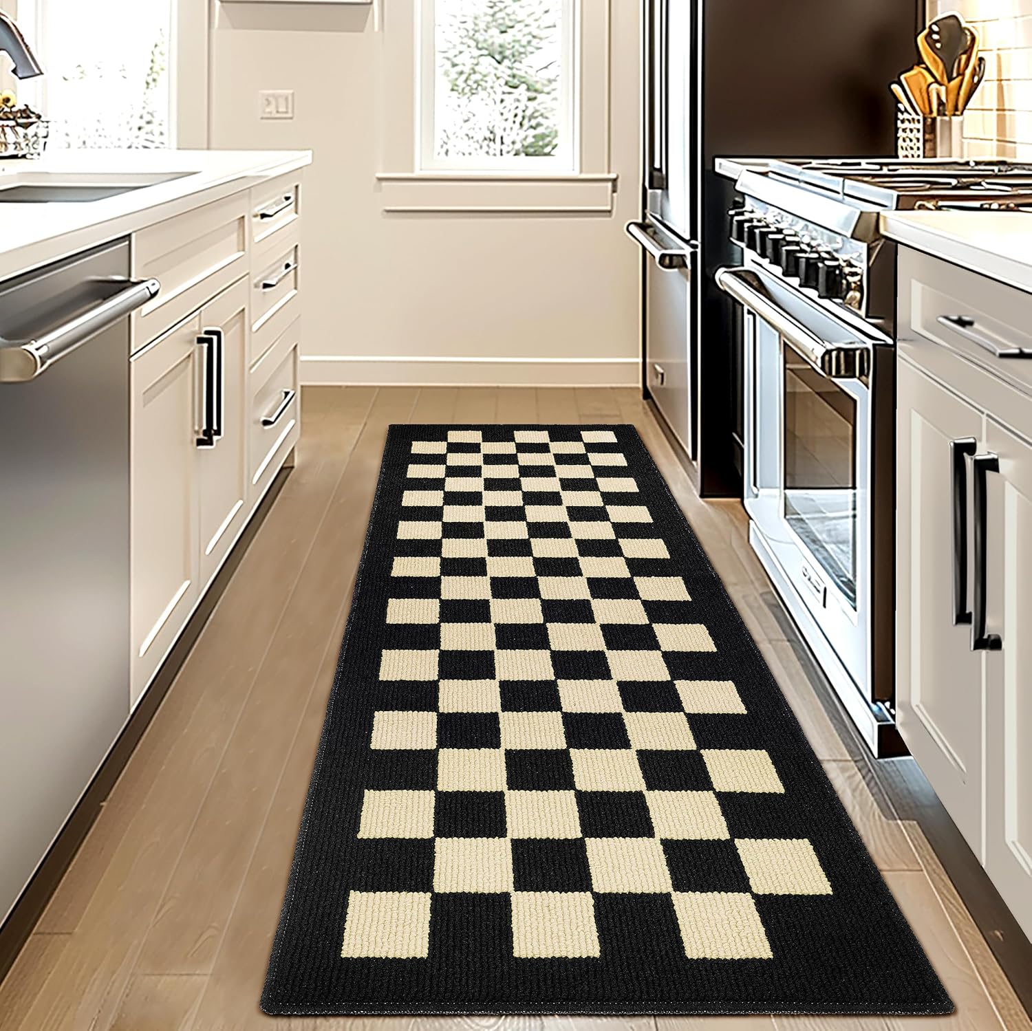 Non Slip Kitchen Rugs Machine Washable Mats for Floor Use