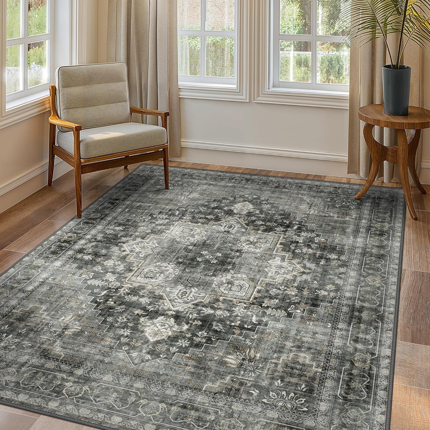 GENIMO 8x10 Area Rugs for Living Room, Vintage Non Slip Rug