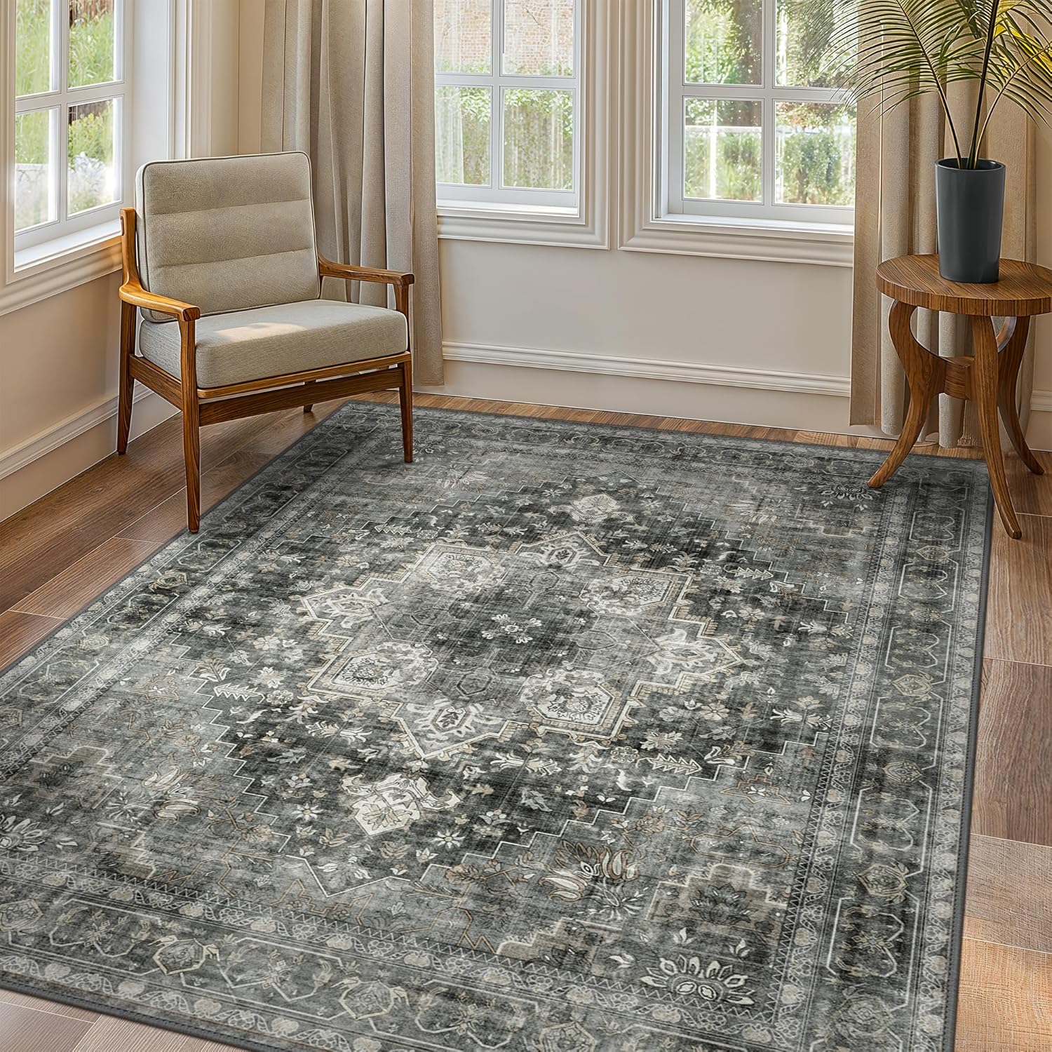 GENIMO 8x10 Area Rugs for Living Room, Vintage Non Slip Rug