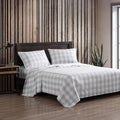 Queen Cotton Flannel Sheets Lakehouse Plaid - Brushed Softness
