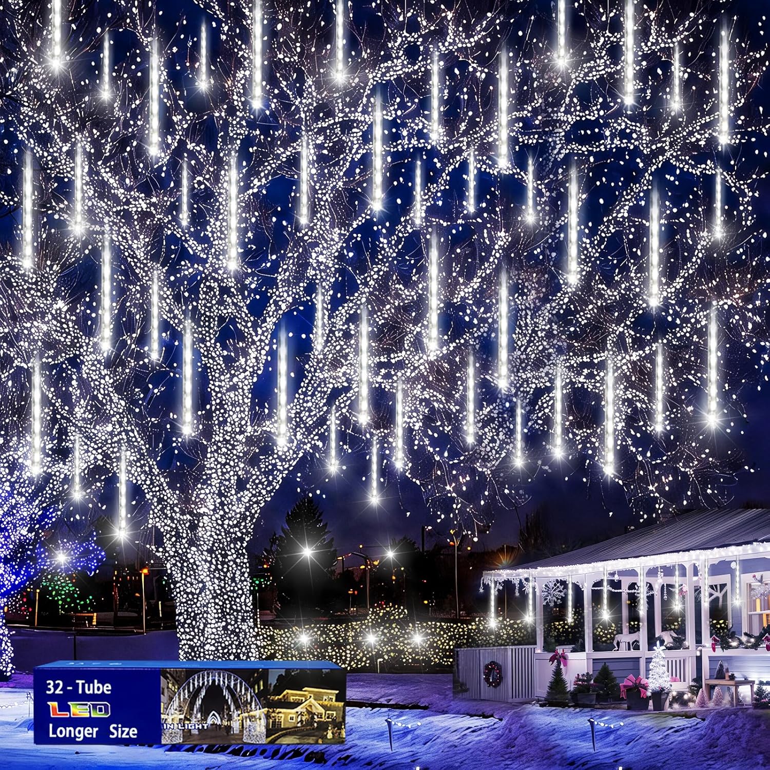 Stunning Meteor Shower Rain Lights for Outdoor Christmas Decor