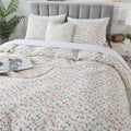 HoneiLife Duvet Dover King Size Cotton Floral Duvet Cover - Breathable