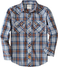 Dubinik Pearl Snap Shirts for Men Long Sleeve Lightweight Casual Shoes