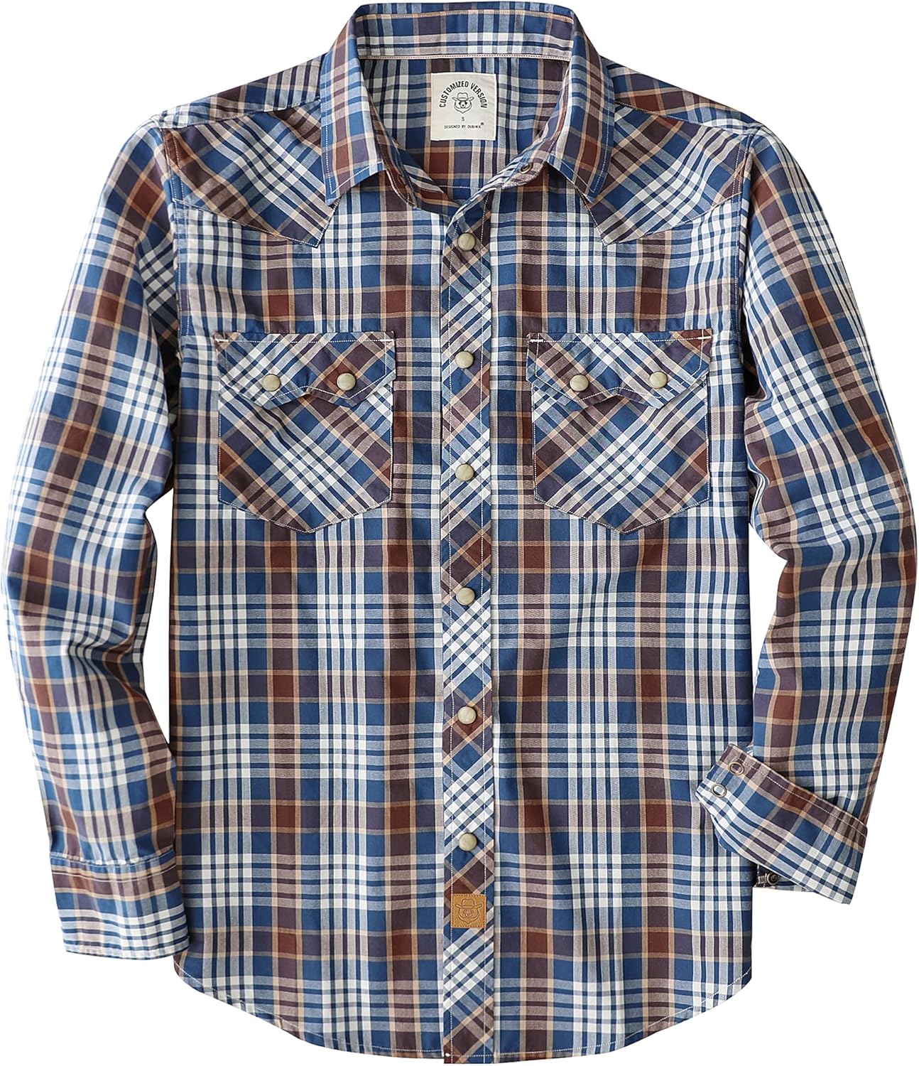 Dubinik Pearl Snap Shirts for Men: Lightweight Western Plaid
