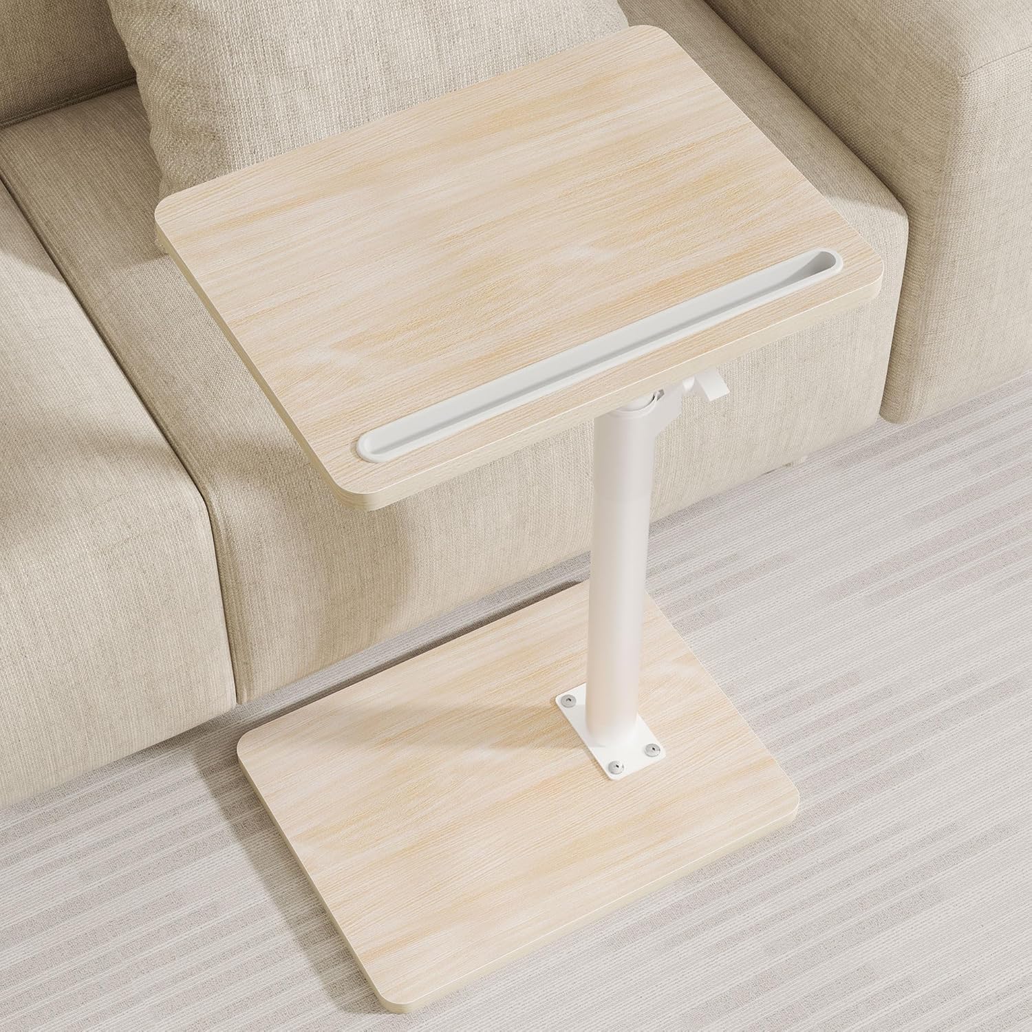 Sofa Armrest Tray Table for Couch - Adjustable Snack Side Table