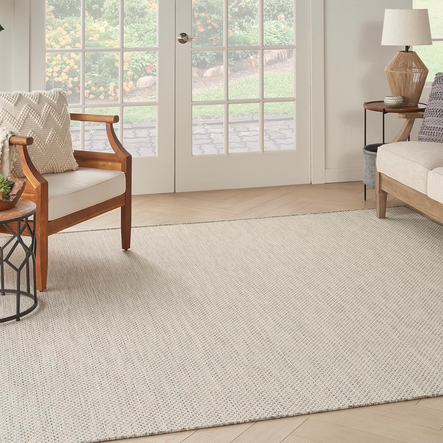 Nourison Home Courtyard 6ft x 6ft Square Area Rug for Modern Spaces