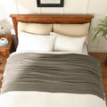 Knit Throw Blanket 60x80 in Taupe - Super Soft Lightweight Cozy