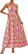 Summer Dresses for Women 2025 Beach Maxi Dress Spaghetti Strap Floral