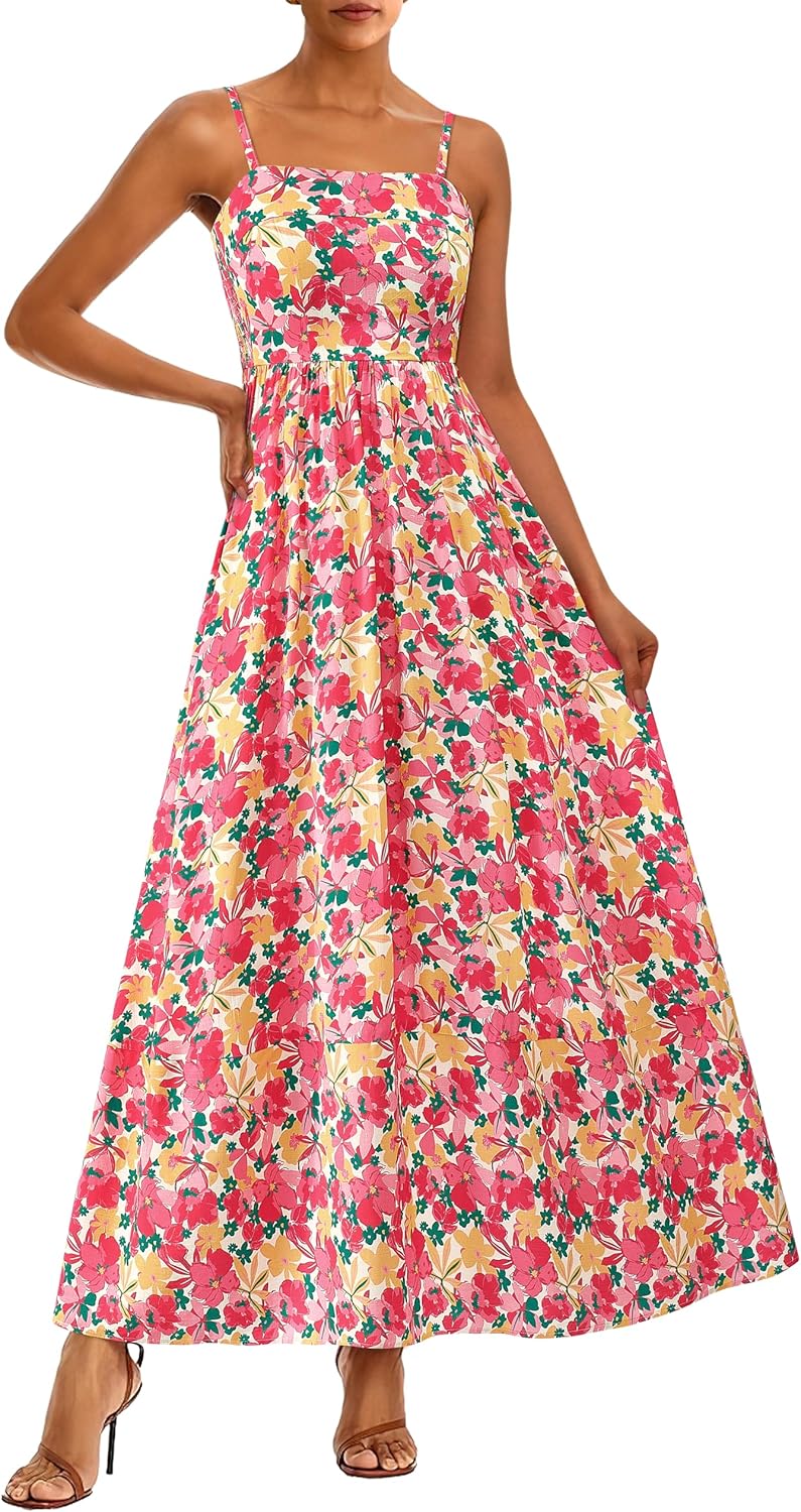 PRETTYGARDEN Summer Dresses for Women 2025 Beach Maxi Dress
