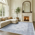 Fame Rugs Modern Oushak Rug 6x9 - Vintage Gray Pastel Area Rug