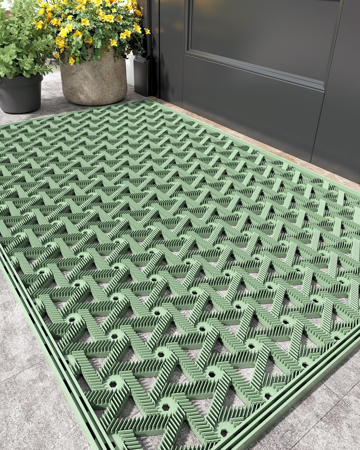 Color&Geometry Heavy Duty Outdoor Welcome Mat for All Weather