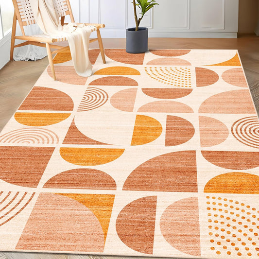MUJOO Boho Rug 3x5 Washable Area Rug for Living Room and Bedroom