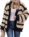 KIRUNDO Chunky Lantern Sleeve Cardigan - Cozy Layering Essential