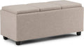 Avalon 42 Inch Wide Contemporary Storage Ottoman for Modern Spaces