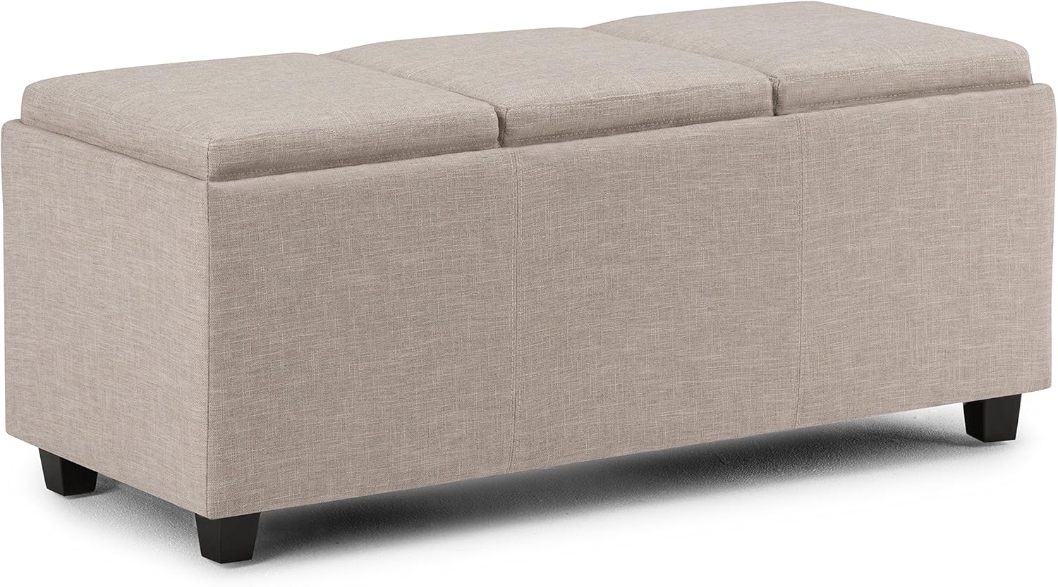SIMPLIHOME Avalon 42 inch Wide Contemporary Storage Ottoman