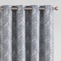 jinchan Blue Printed Curtains 90 in Length - Modern Room Darkening