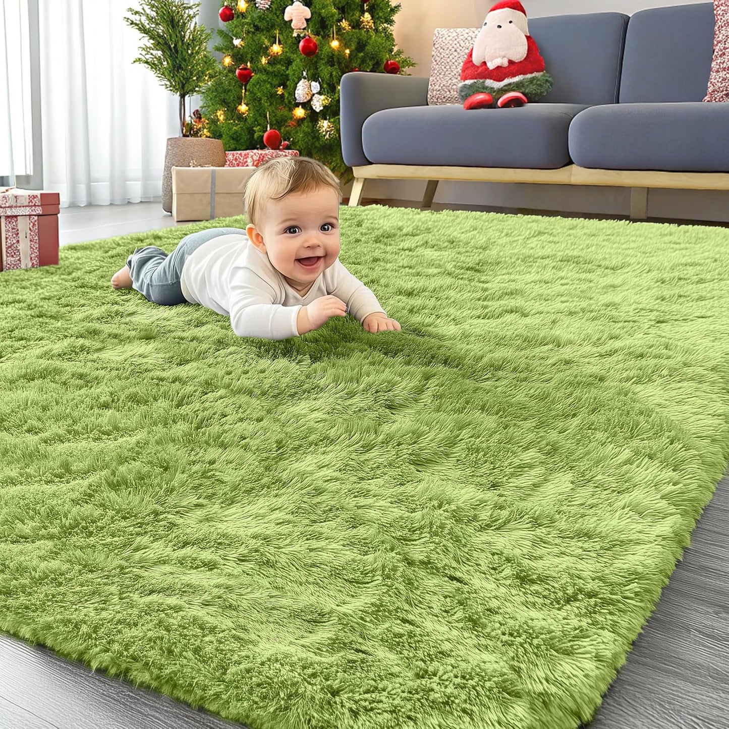 OLANLY Area Rugs for Living Room Bedroom, Soft Fluffy Design