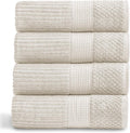 100% Cotton Bath Towel Set of 4 - Soft, Quick-Dry Bath Towels