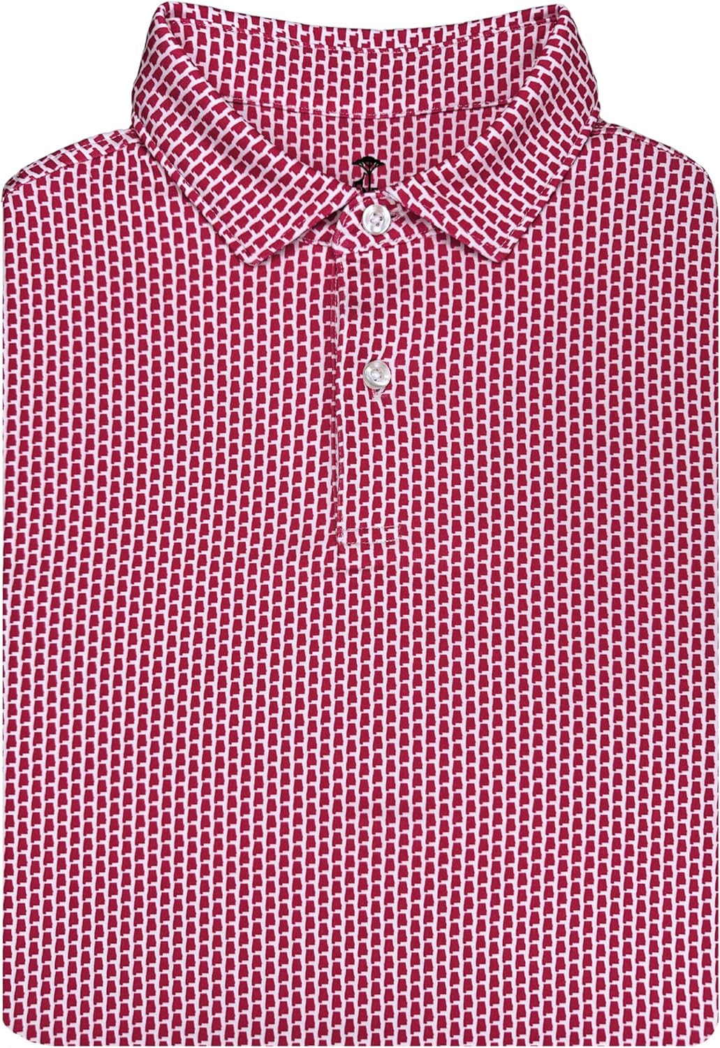State Print Golf Shirt for Men - Moisture Wicking Performance Polo