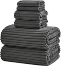 6-Piece Bath Towel Set 30x60 Oversized Bath Sheets - Quick Dry