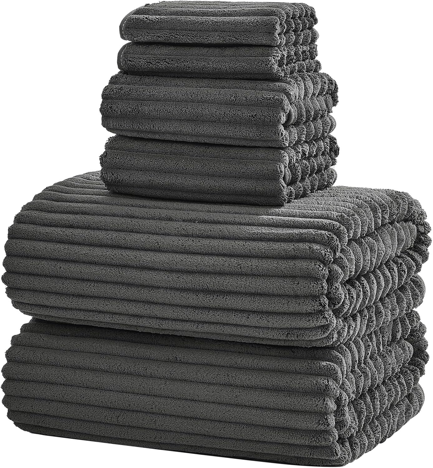 6-Piece Bath Towel Set - Ultra Soft and Highly Absorbent Towels