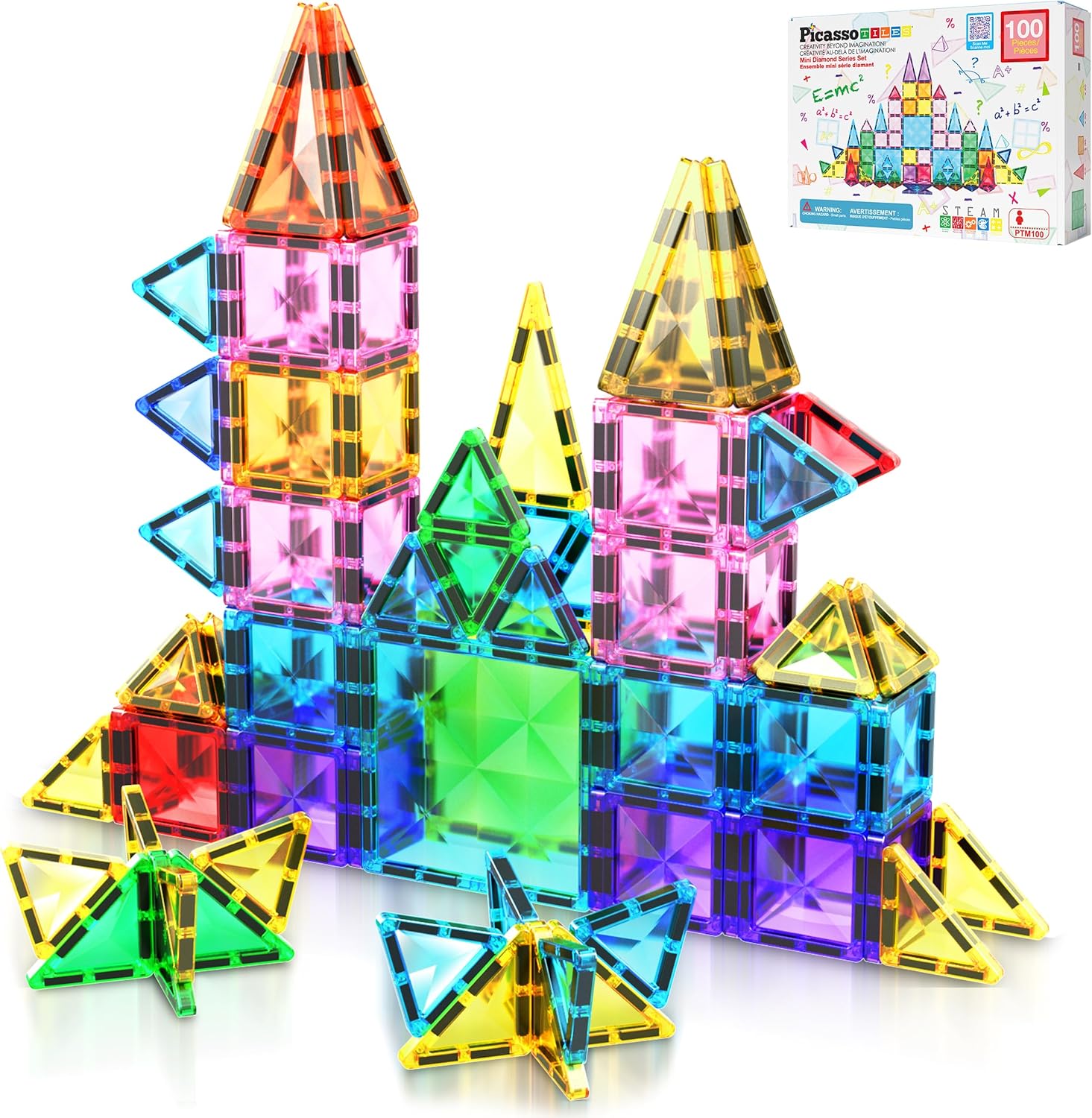 100-pc Magnetic Building Blocks Set by PicassoTiles