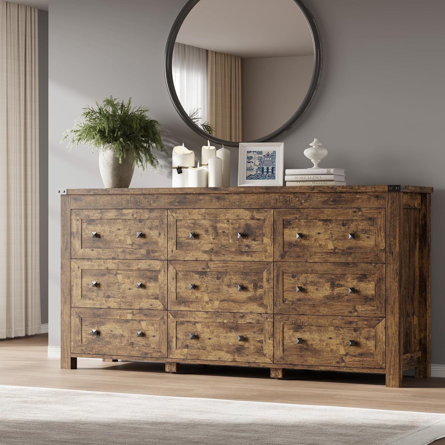 9-Drawer Dresser for Modern Storage in Bedroom & Living Room