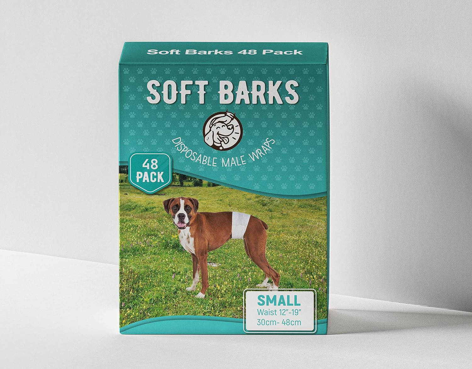 48 Count Small Dog Diapers, Super Absorbent & Leak-Proof - Soft Barks!