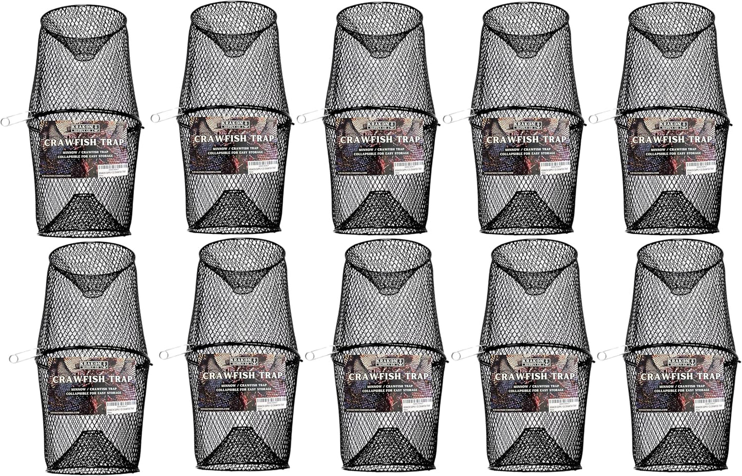 Crawfish Trap Heavy Duty Steel Mesh Wire for Durable Fishing