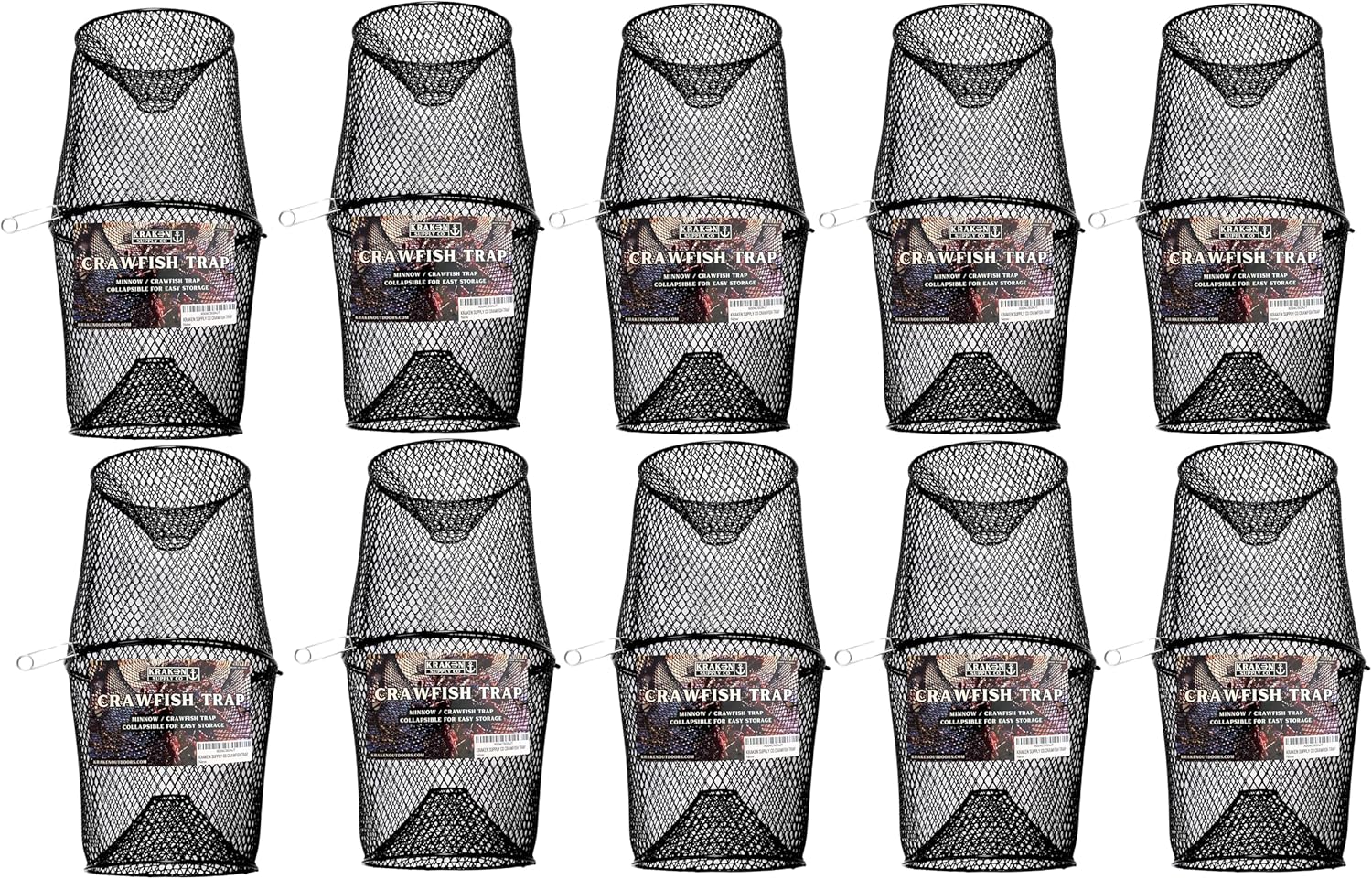 Crawfish Trap Heavy Duty Steel Mesh Wire for Durable Fishing