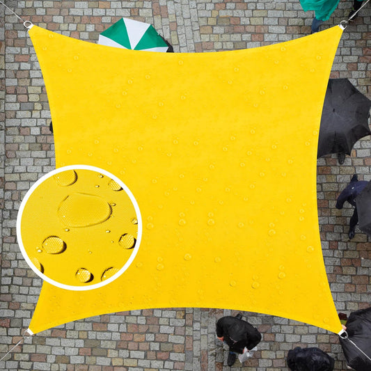 Custom Size Yellow Waterproof Sun Shade Sail for Outdoor Use