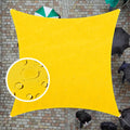 ColourTree Custom Size 9ft x 9ft Yellow Waterproof Sun Shade Sail