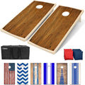 Cornhole Sets Portable 4 ft or 3 ft Boards with 8 Bean Bags