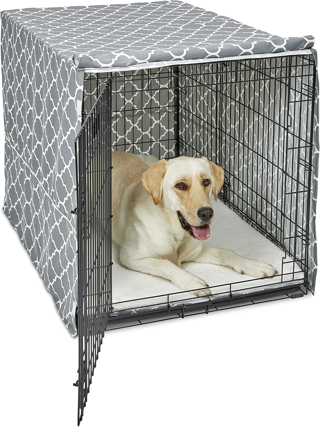 Large Dog Crate Cover with Teflon Fabric Protector for 42-in Crates